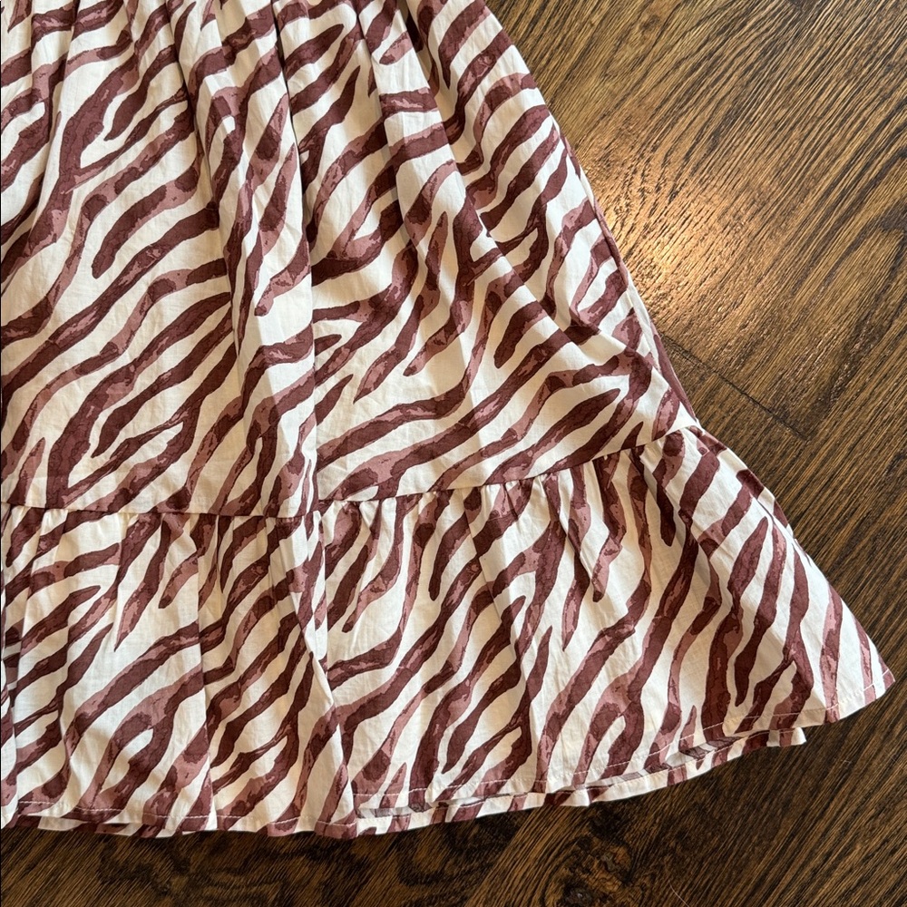 Janie and Jack Zebra Print Dress in Brown and White - Picture 3 of 4